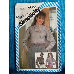 Simplicity sewing pattern  6066 blouse button down